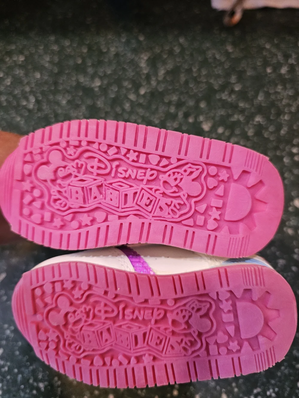 Disney Baby White and Pink Minnie Strap Sneakers